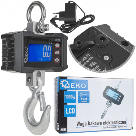 Cantar electronic portabil 1000kg tip macara digital cu carlig (G71158) [0]