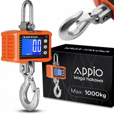 Scule electrice - Cantar electronic portabil 1000kg tip macara digital cu carlig (WAG11)