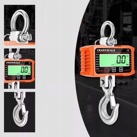 Cantar electronic portabil 2000kg tip macara digital cu carlig si telecomanda (PDP05) [1]