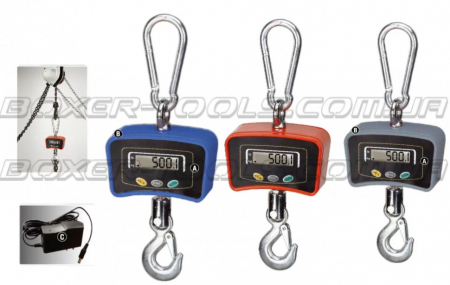 Cantar electronic - Cantar electronic portabil 500kg tip macara digital cu carlig si telecomanda (BX-9025)