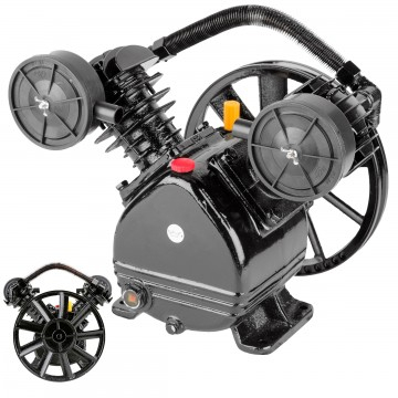 Compresoare - Cap compresor aer 5CP 700-990 l/min actionare prin curea presiune maxima 12 Bar 2 cilindri 90mm (LXC700-2)