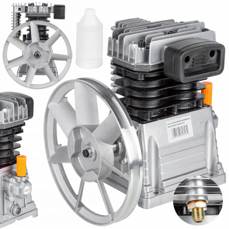 Cap/cilindru compresor - Cap compresor aer cu 2 cilindri pistoane pentru 2.2kW 500L min (H2065)