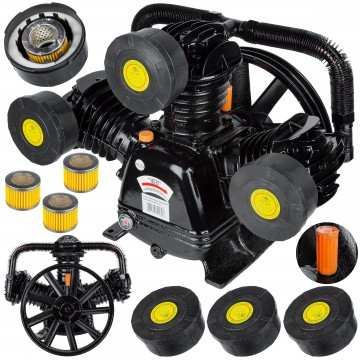 Cap/cilindru compresor - Cap compresor aer cu 3 cilindri pistoane pentru 7.5kW 150-250L 900L min (W3090)