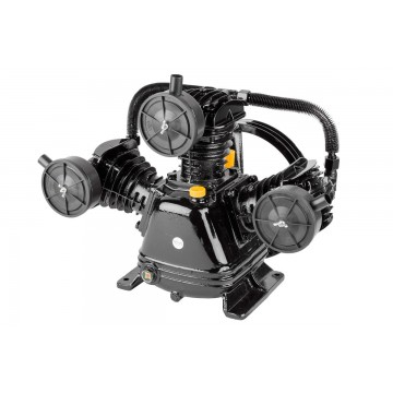 Compresoare - Cap compresor aer cu 3 pistoane de 90mm debit 1150 l/min 10 Bar actionare prin 2 curele pentru butelie 200-500L (V3090)