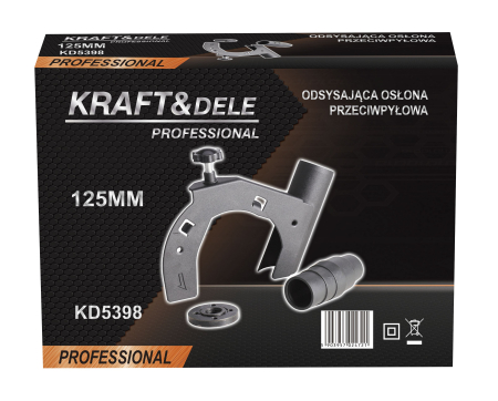 Capac aspirare praf pentru polizor unghiular 125 mm cu adaptor pentru aspirator (KD5398) [9]