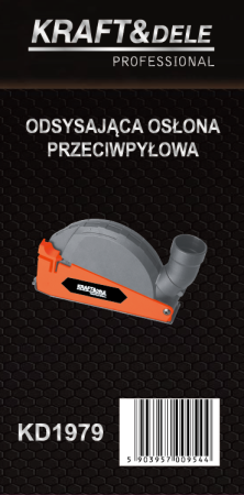 Capac aspirare praf polizor 125 mm, reglaj 7-34 mm, iesire 36 mm, adaptoare incluse (KD1979) [8]