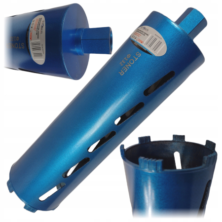 Carota diamantata 132mm x 450mm 6segmente 1-1/4" UNC beton caramida zidarie (S12170) [2]