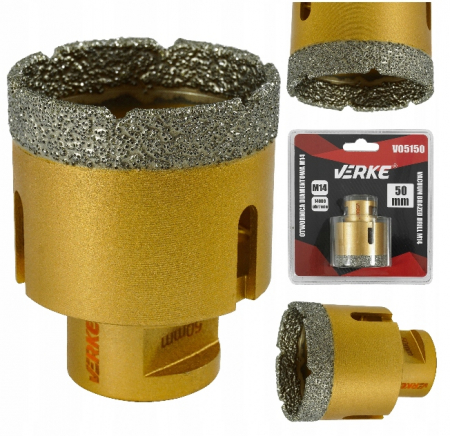 Scule de mana - Carota diamantata piatra gresie faianta beton 50mm M14 (V05150)