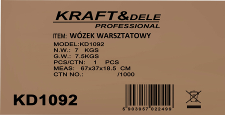 Carucior atelier cu 3 rafturi din otel si roti pentru organizare scule (KD1092) [12]