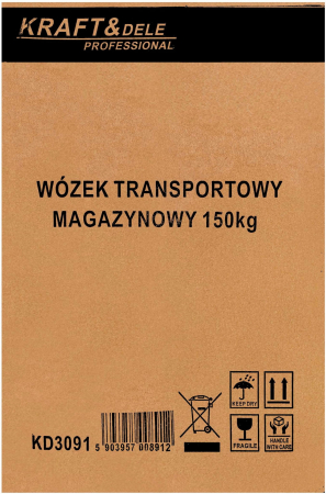 Carucior cu platforma pentru magazie transport capacitate 150kg (KD3091) [15]