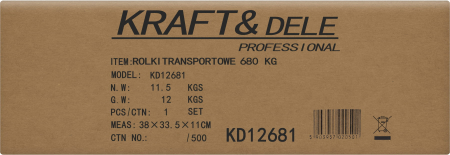 Carucior cu role transport atelier 2 bucati 680 kg (KD12681) [15]