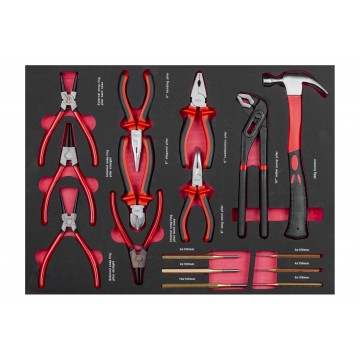 Carucior de atelier si dulap scule mobil cu 7 sertare si usita laterala, echipare 243 piese din otel CrV (MAX-243) [6]