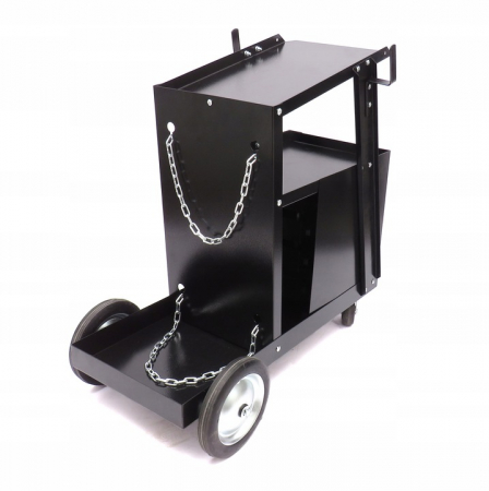 Carucior masa pentru aparat sudura manevrare pe roti cu rafturi suport butelie (KD374) [7]