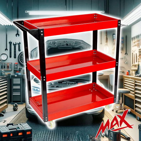 Carucior metalic scule atelier cu roti 3 rafturi (1801) [6]