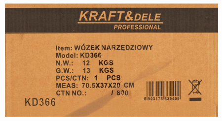 Carucior metalic scule atelier cu roti 3 rafturi cu sertar cu cheie (KD366) [15]