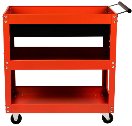 Carucior metalic scule atelier cu roti 3 rafturi cu sertar cu cheie (KD366) [4]