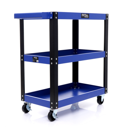 Altele - Carucior scule atelier cu roti 3 rafturi albastru (KD1066)