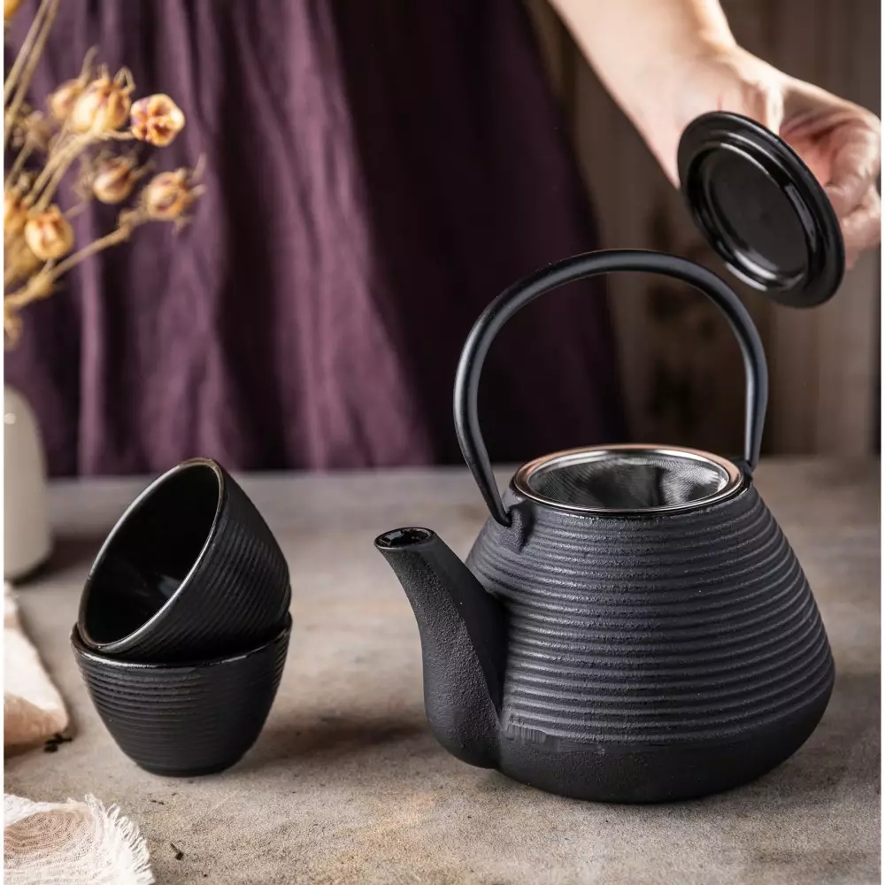 Ceainic 1L din fonta cu filtru si cesti (KH-1846) [6]