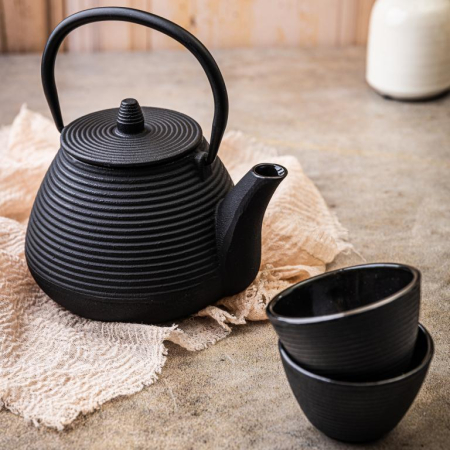 Ceainic 1L din fonta cu filtru si cesti (KH-1846) [14]