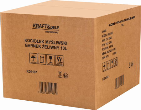 Ceaun de vanatoare din fonta cu capac si picioare 10L (KD4187) [16]