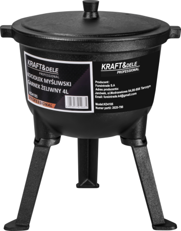 Ceaun de vanatoare din fonta cu capac si picioare 4L (KD4185) [12]