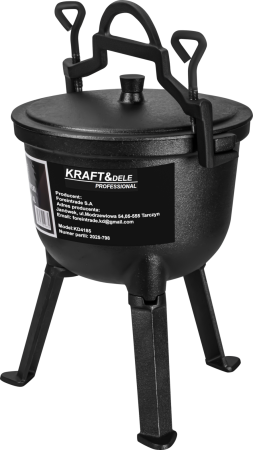 Ceaun de vanatoare din fonta cu capac si picioare 4L (KD4185) [6]