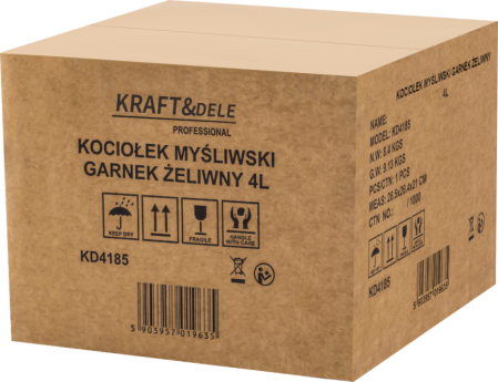 Ceaun de vanatoare din fonta cu capac si picioare 4L (KD4185) [15]