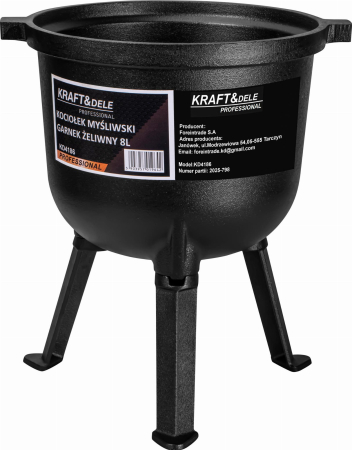 Ceaun de vanatoare din fonta cu capac si picioare 8L (KD4186) [8]