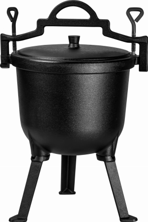 Ceaun de vanatoare din fonta cu capac si picioare 8L (KD4186) [10]