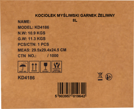 Ceaun de vanatoare din fonta cu capac si picioare 8L (KD4186) [16]