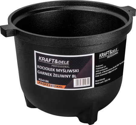 Ceaun de vanatoare din fonta cu capac si picioare 8L (KD4186) [5]