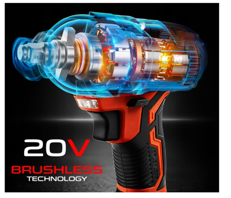 Cheie de impact cu acumulator 20V 2x4.0Ah fara perii pentru strangere si desfacere suruburi (N4345) [6]