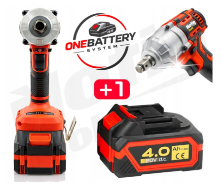 Cheie de impact cu acumulator 20V 2x4.0Ah fara perii pentru strangere si desfacere suruburi (N4345) [4]