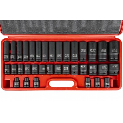 Set tubulare de impact 1/2" scurte si lungi 8-32 mm, 35 piese in valiza (LXISS36E) [2]