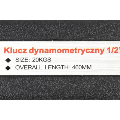Cheie dinamometrica 1/2" din otel CrV, 42-210 Nm, 460 mm (EC460) [12]