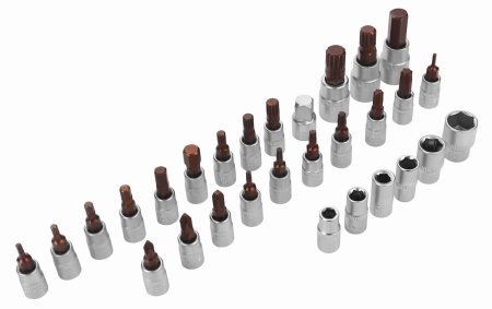 Cheie dinamometrica reversibila 1/4″ 5-25Nm 32piese cu set biti torx spline hexagon (KD11394) [6]