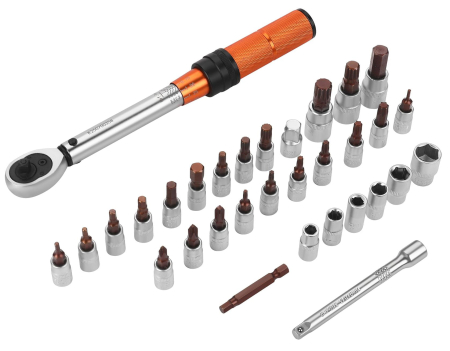 Cheie dinamometrica reversibila 1/4″ 5-25Nm 32piese cu set biti torx spline hexagon (KD11394) [7]