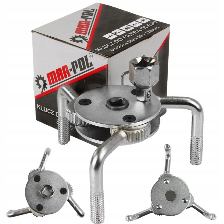 Scule Atelier Auto - Cheie filtru ulei 3 brate reglabila 50-120 mm adaptor 1/2 3/8 (M57600)