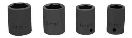 Cheie pneumatica de impact 1/2" 1800 Nm cu set 13 piese (KD5784) [8]