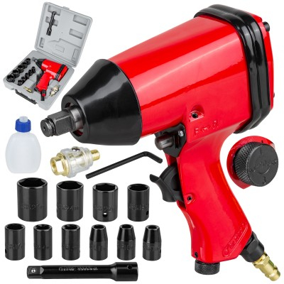 Aparat gaurit si insurubat - Cheie pneumatica de impact cu set tubulare 10 piese, 310 Nm, 1/2 inch (LXAW50)