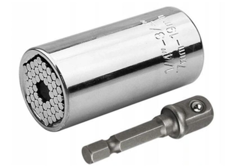 Produse noi (necategorizate) - Cheie tubulara universala 7-19mm 14 34 cu adaptor (KD1561)