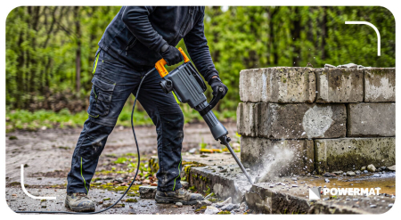 Ciocan demolator 3250W, 65J, 1400 BPM, HEX 30mm, pentru beton si asfalt PM1648 (PM-MWB-3250M) [19]
