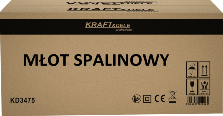 Ciocan demolator pe benzina 52cc 4.9kW cu energie impact 35–65J pentru lucrari constructii (KD3475) [14]