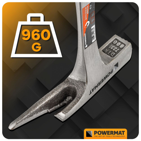 Ciocan dulgher otel calit 600g cap 960g total 325mm maner ergonomic magnet scos cuie (PM-MLT-600-960T) [13]