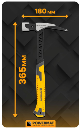 Ciocan dulgher profesional 600g cap magnetic si coada metalica PM1362 (PM-MLT-600-920T) [9]