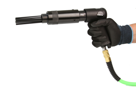 Ciocan pneumatic cu ace 19 pini, 4500 bpm, pentru indepartarea ruginii si vopselei (M90290) [7]