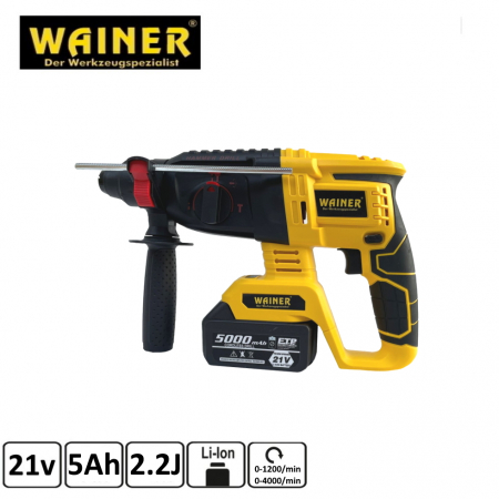 Ciocan rotopercutor cu acumulator 2 baterii 21V 5Ah (RH9) [0]