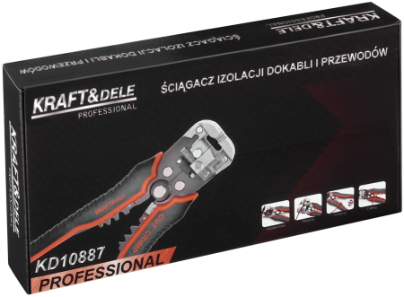 Cleste automat dezizolat cabluri 0.05-10mm2 cu limitator si taietor (KD10887) [15]