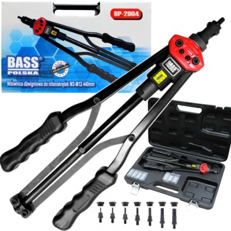 Clesti pentru nituit - Cleste pistol automat nituit piulite popnituri M3-M12 440mm (BP-2904)
