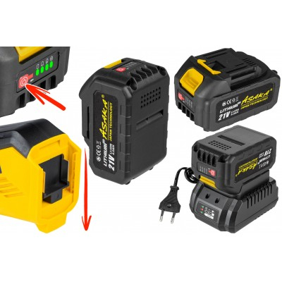Coasa si trimmer pe acumulator 21V 4Ah cu fir disc si 10000 rpm (ASCGTBH-21V) [3]